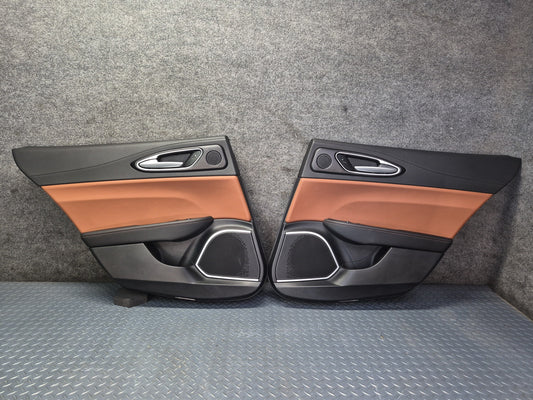 17-22 Alfa Romeo Giulia Set of 2 Rear Left & Right Door Interior Trim Panel OEM