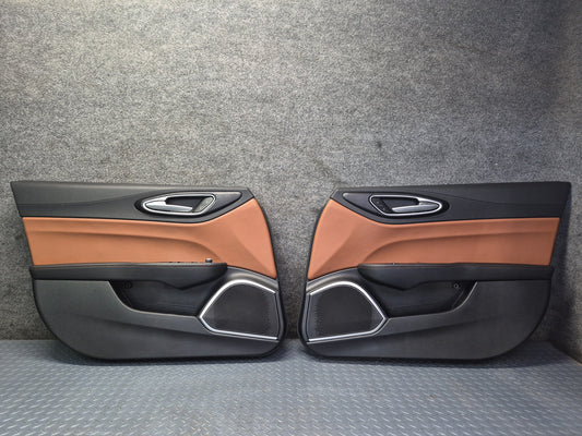 17-22 Alfa Romeo Giulia Set of 2 Front Left & Right Door Interior Trim Panel OEM