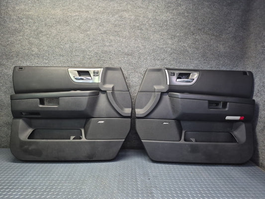 2008-2009 Hummer H2 Front Left Right Door Interior Trim Cover Panel Black Set