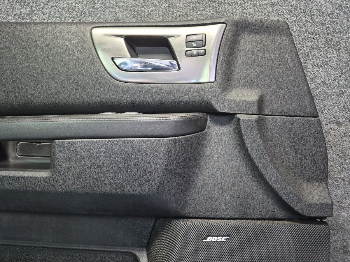2008-2009 Hummer H2 Front Left Right Door Interior Trim Cover Panel Black Set