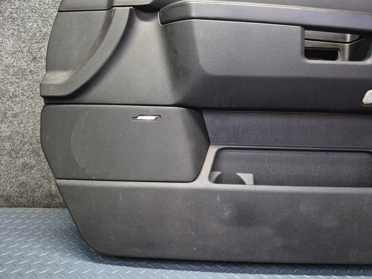 2008-2009 Hummer H2 Front Left Right Door Interior Trim Cover Panel Black Set