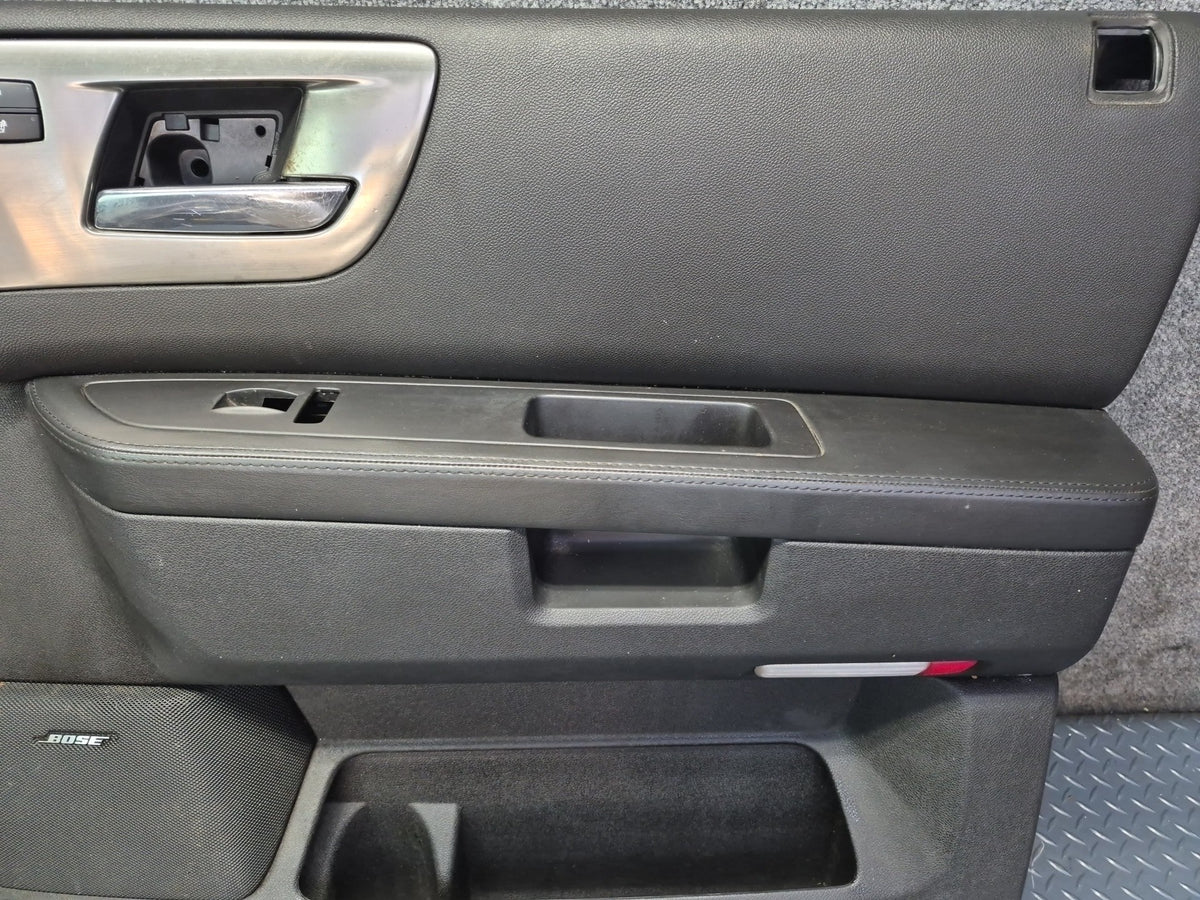2008-2009 Hummer H2 Front Left Right Door Interior Trim Cover Panel Black Set