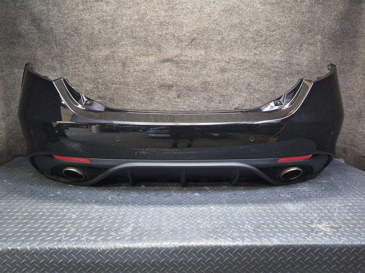 17-21 Alfa Romeo Giulia Q4 952 Rear Bumper Cover Black w PDC Assembly OEM