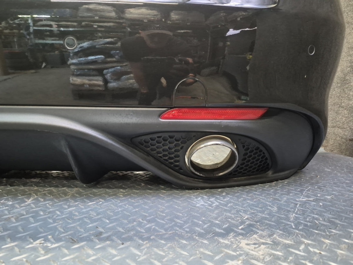 17-21 Alfa Romeo Giulia Q4 952 Rear Bumper Cover Black w PDC Assembly OEM