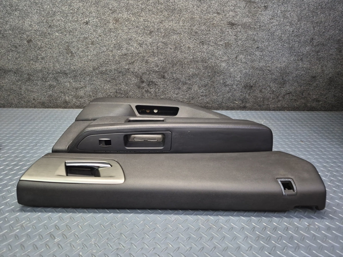 2008-2009 Hummer H2 Rear Left Right Door Interior Trim Cover Panel Black Set