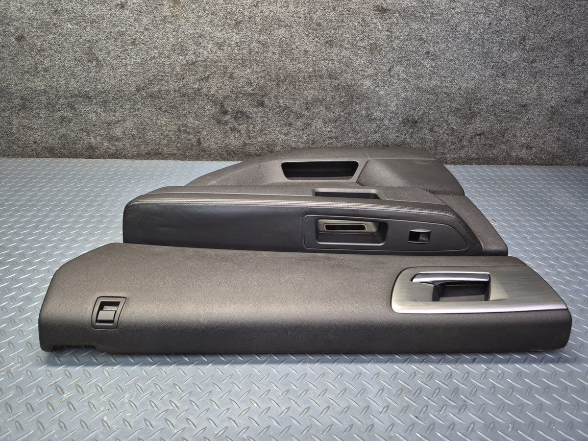 2008-2009 Hummer H2 Rear Left Right Door Interior Trim Cover Panel Black Set