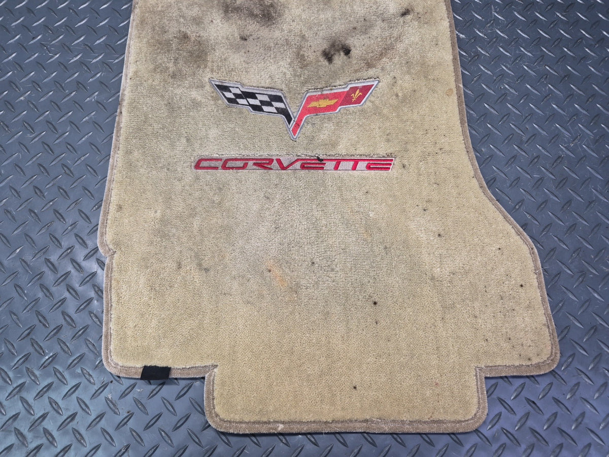 05-09 Chevrolet Corvette C6 Set of 2 Front Carpet Floor MAT OEM Damaged