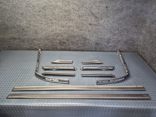 89-92 Toyota Supra MA71 Turbo 10pcs Door Fender Molding Trim Cover Set OEM