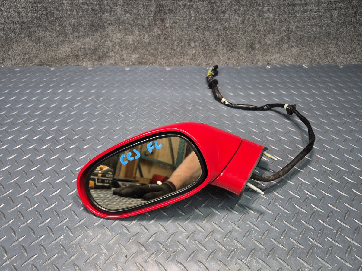 05-13 Chevrolet Corvette C6 Left Door Exterior Side View Heated Mirror RED OEM