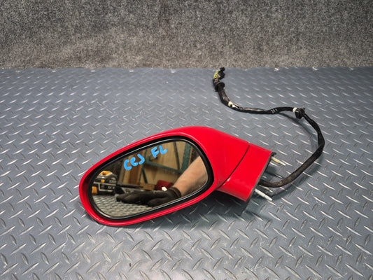 05-13 Chevrolet Corvette C6 Left Door Exterior Side View Heated Mirror RED OEM