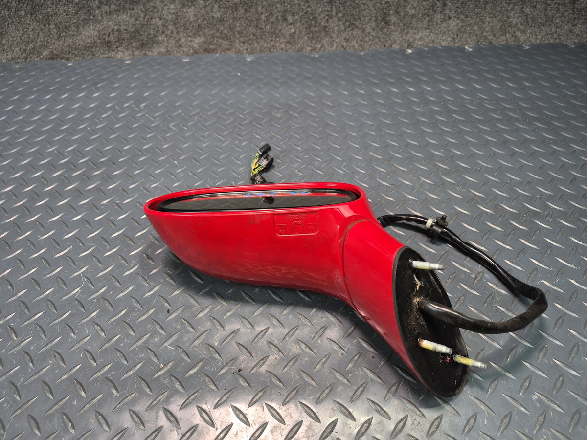 05-13 Chevrolet Corvette C6 Left Door Exterior Side View Heated Mirror RED OEM