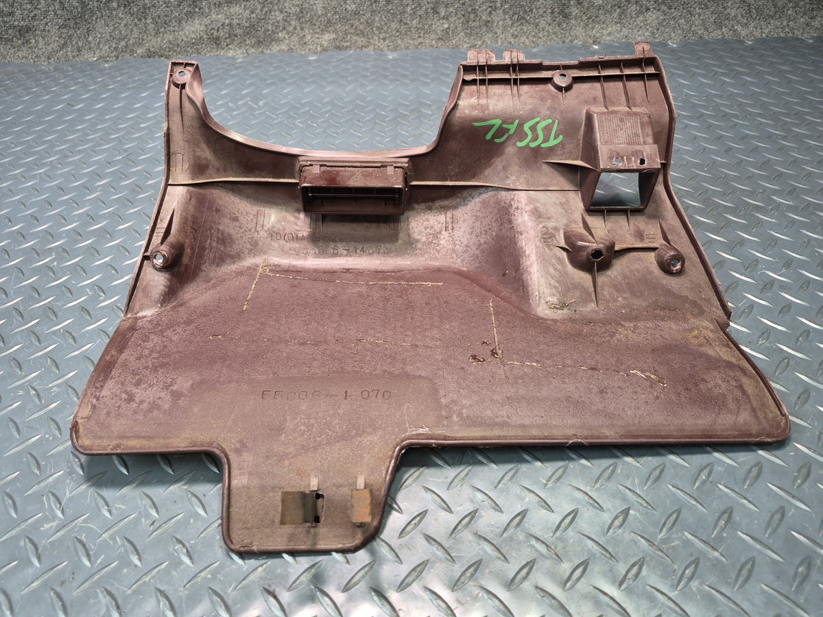 86-89 Toyota Supra MK3 Front Left Under Dash Lower Knee Trim Panel Maroon OEM