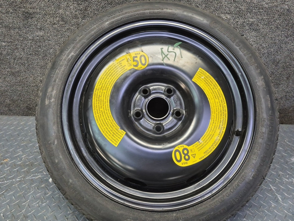 15-20 Audi A3 S3 8VS Emergency Spare Tire R18" Wheel 18x3.5J ET25.5 125/70 OEM