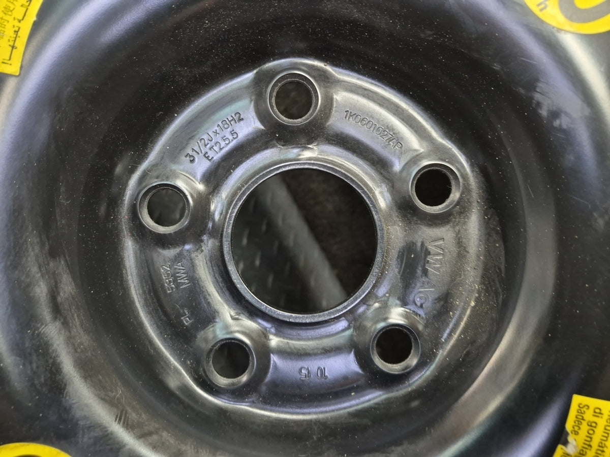 15-20 Audi A3 S3 8VS Emergency Spare Tire R18" Wheel 18x3.5J ET25.5 125/70 OEM