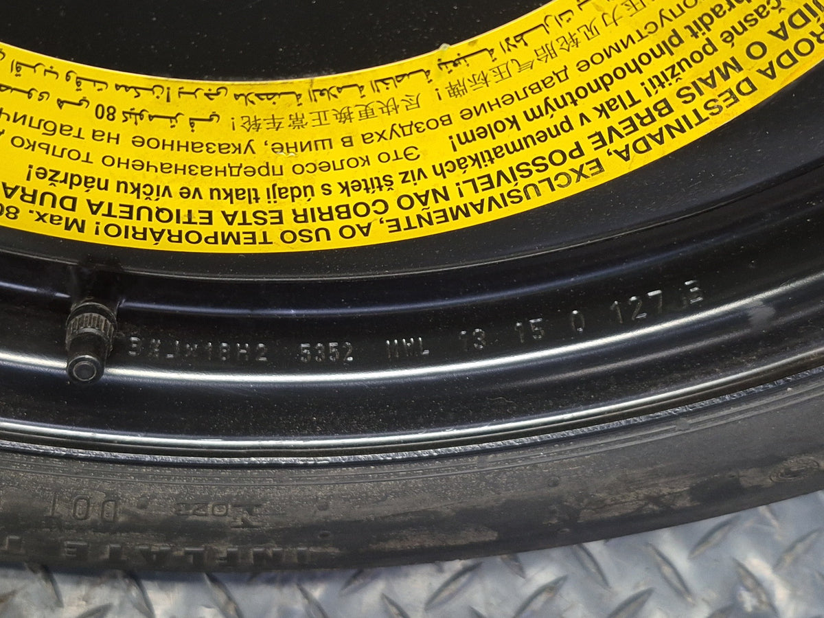 15-20 Audi A3 S3 8VS Emergency Spare Tire R18" Wheel 18x3.5J ET25.5 125/70 OEM