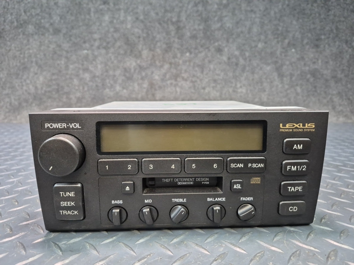 98-00 Lexus UCF20L LS400 Radio Stereo Cassette Player Head Unit 86120-50450 OEM