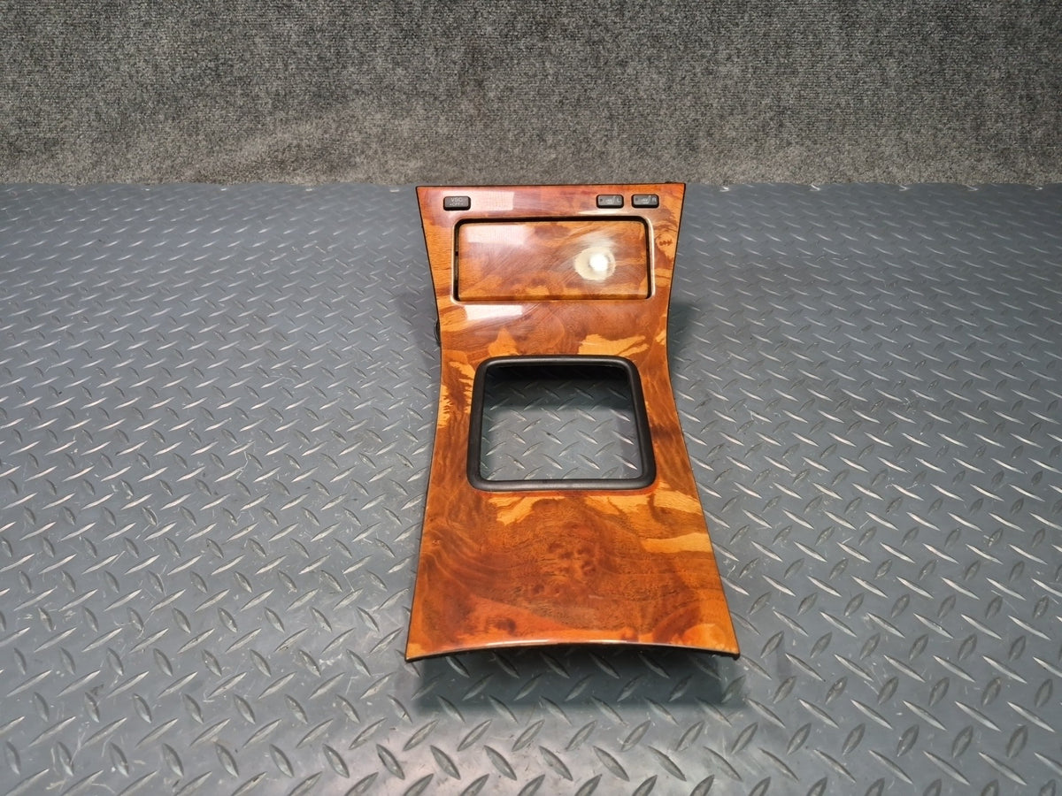 98-00 Lexus LS400 Center Console Shifter Wood Trim w VSC Heated Seat Switch OEM