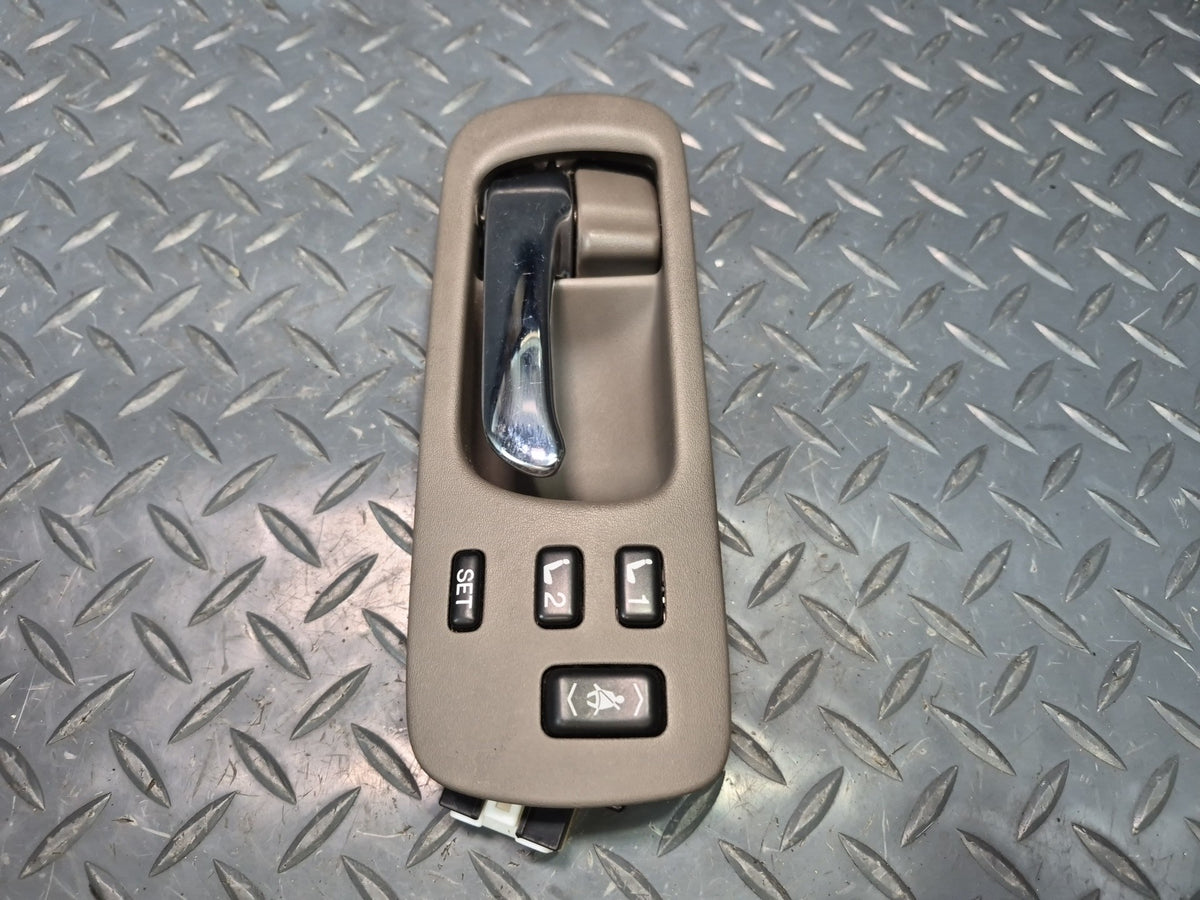 95-00 Lexus UCF20L LS400 Set of 4 Interior Door Handle w Trim & Switch Brown OEM