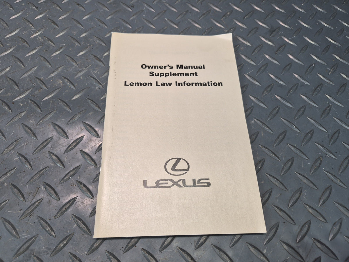 1999 Lexus UCF20L LS400 Owners Guide Manual Book Set w Case OEM