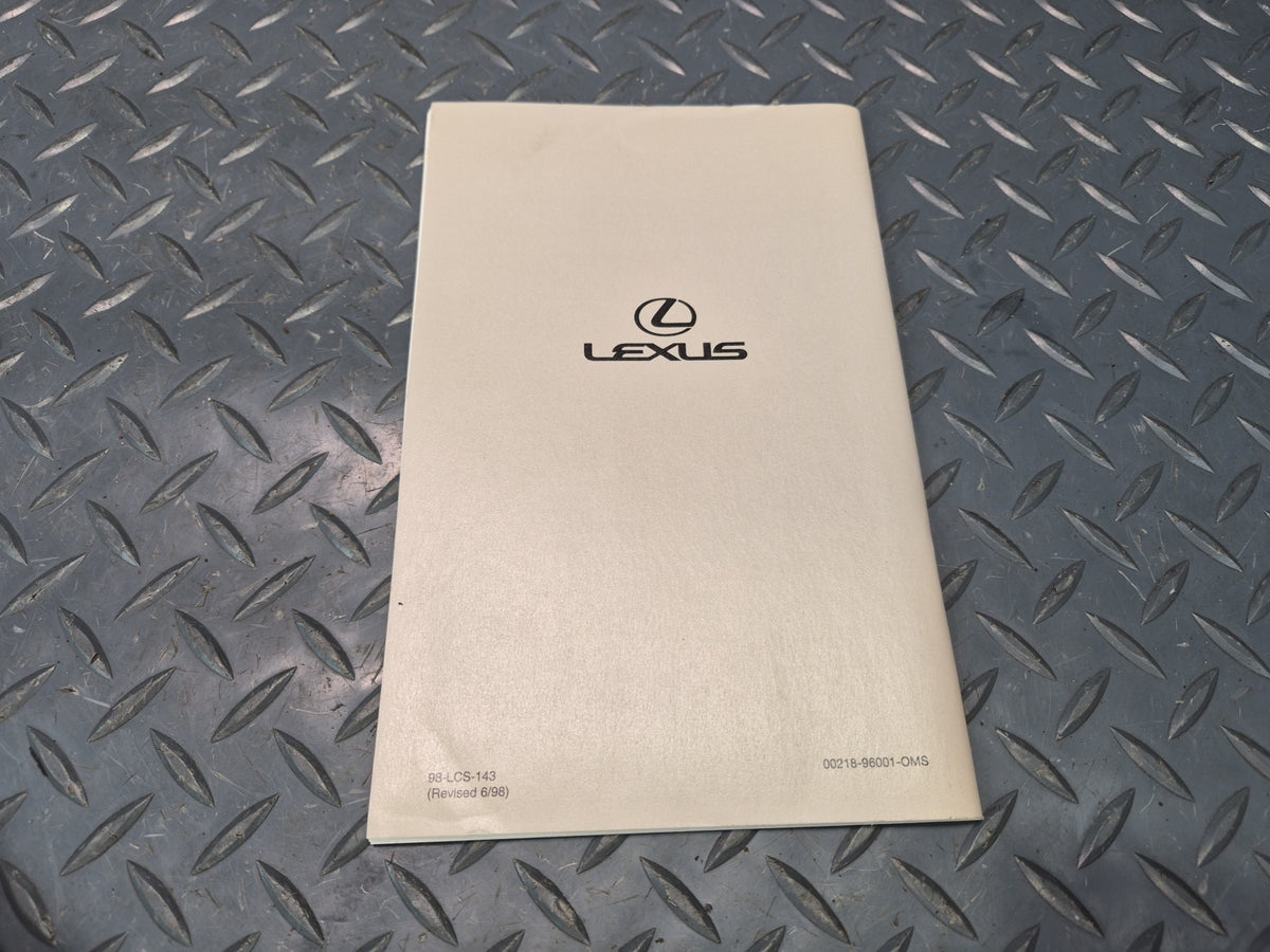 1999 Lexus UCF20L LS400 Owners Guide Manual Book Set w Case OEM