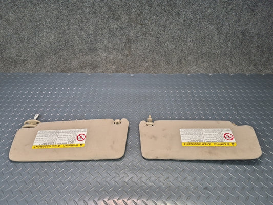 98-00 Lexus UCF20L LS400 Set of 2 Front Left & Right Sun Visor Ivory Damaged