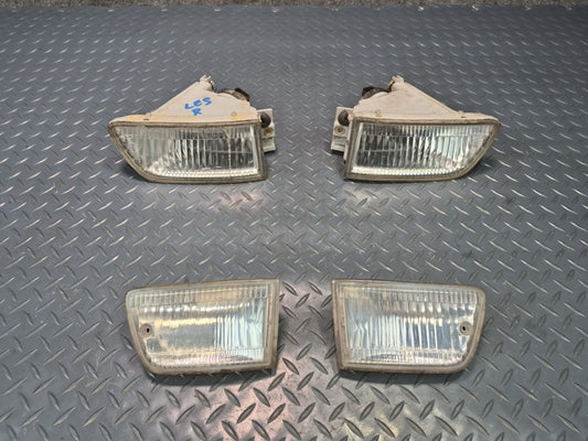 98-00 Lexus UCF20L LS400 Set of 4 Front Left Right Bumper Fog & Marker Light OEM