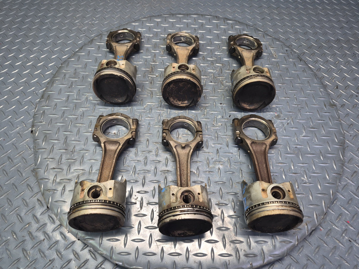 87-92 Toyota Supra MA70L 7MGTE Turbo Set of 6 Engine Piston w Connecting Rod OEM