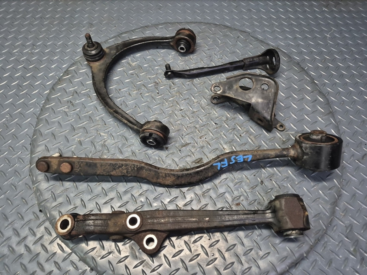 98-00 Lexus UCF20L LS400 Set of 5 Front Left Upper & Lower Control Arm OEM