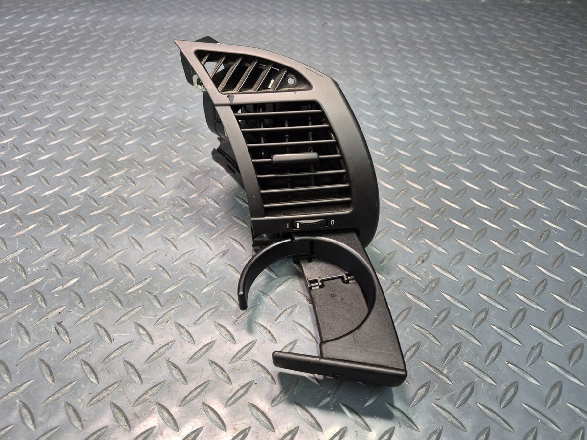 03-08 BMW E86 E85 Z4 Dash Right Air Vent Grille w CUP Holder Black 6917906 OEM