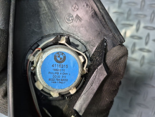 03-08 BMW E85 Z4 Left Door Corner TOP Hi-fi Tweeter Speaker w Trim OEM