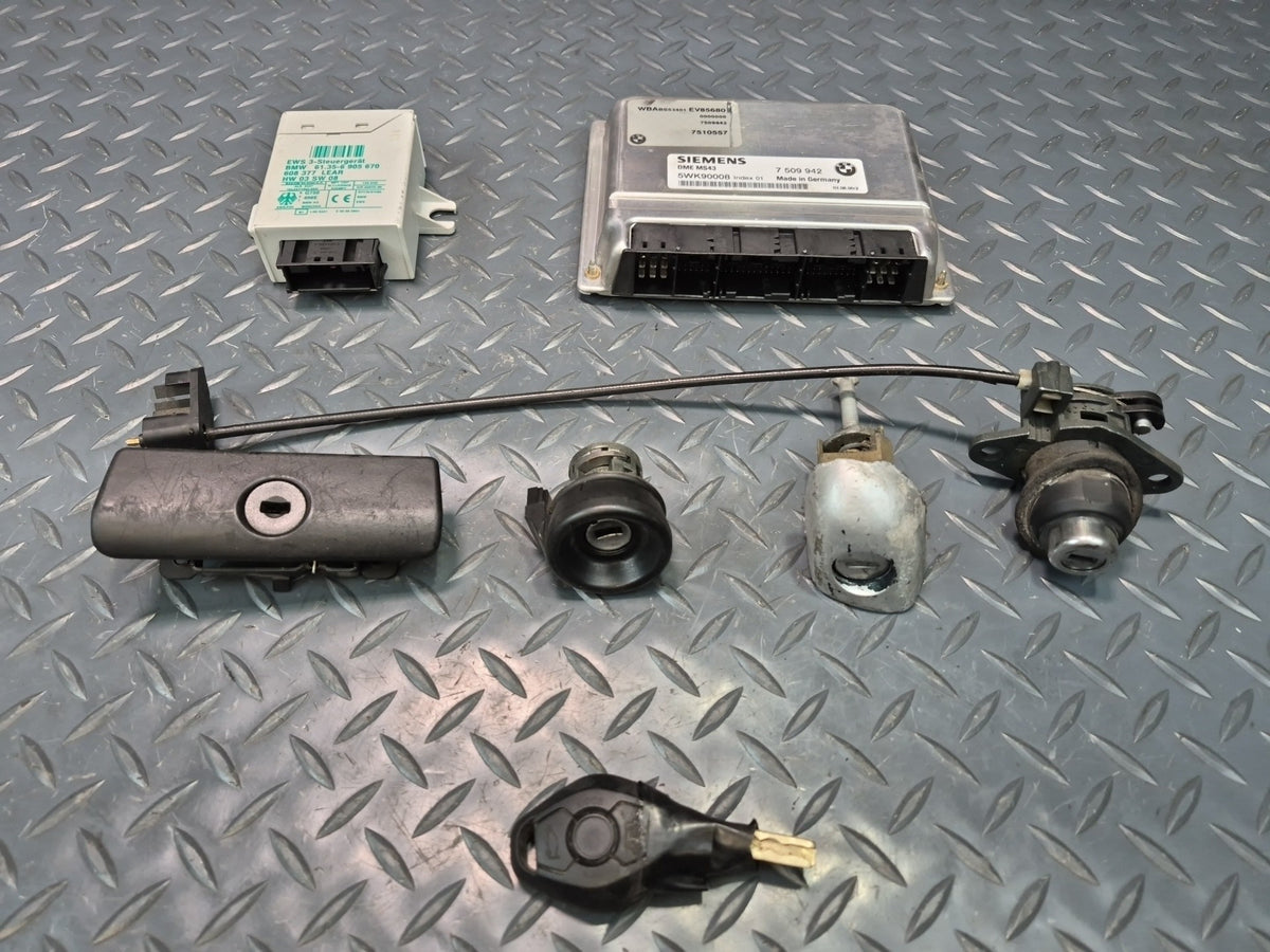2001 BMW E46 M54 330Ci M54 Convertible Engine ECU DME Immo Lock KEY Set OEM