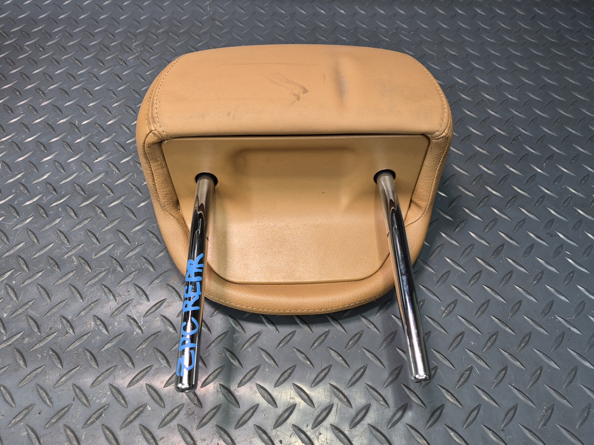 2003-2010 Porsche Cayenne 957 Rear Left Center Right Seat Leather Headrest Set