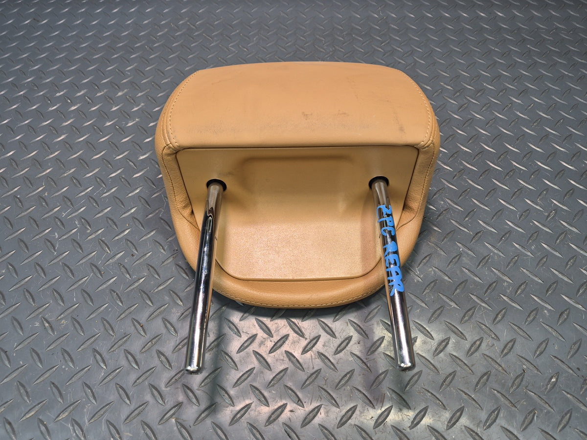 2003-2010 Porsche Cayenne 957 Rear Left Center Right Seat Leather Headrest Set