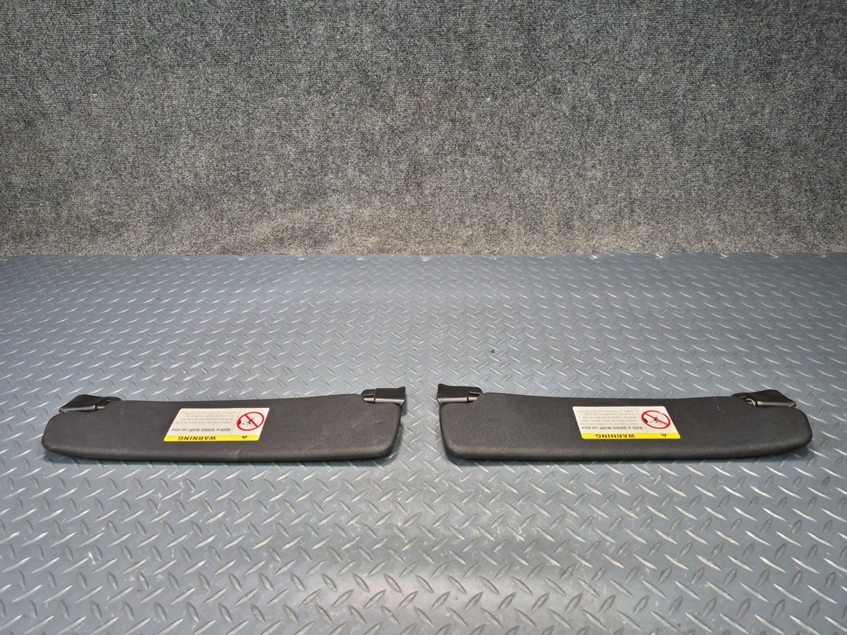 03-08 BMW E85 Z4 Roadster Set of 2 Front Left & Right Sun Visor Black OEM