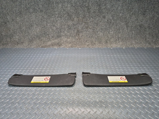 03-08 BMW E85 Z4 Roadster Set of 2 Front Left & Right Sun Visor Black OEM
