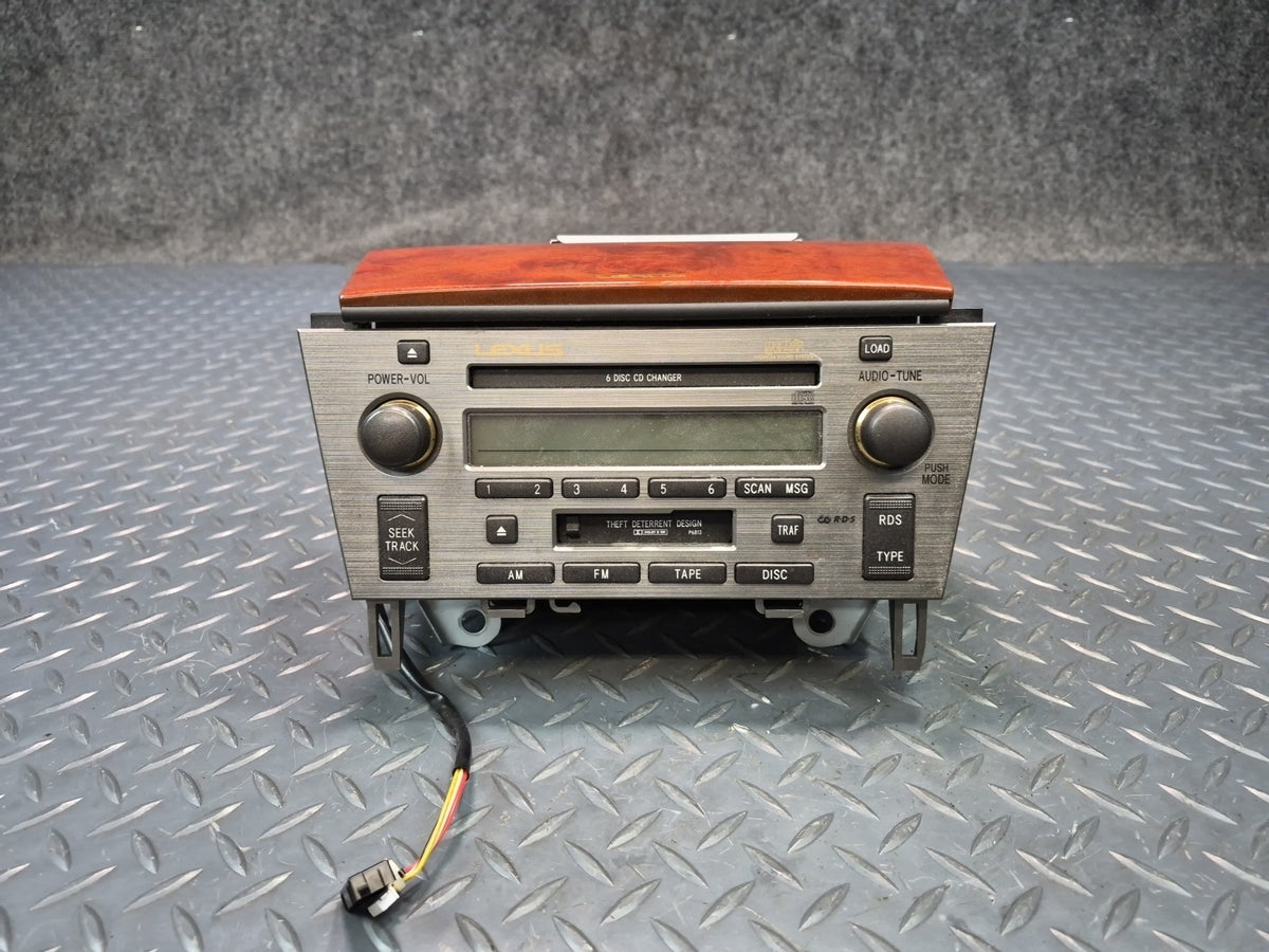 02-03 Lexus UZZ40L SC430 Cassette Radio CD Player Receiver Head Unit OEM