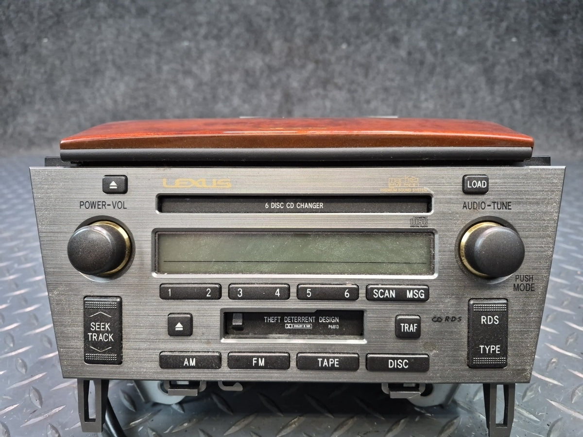 02-03 Lexus UZZ40L SC430 Cassette Radio CD Player Receiver Head Unit OEM