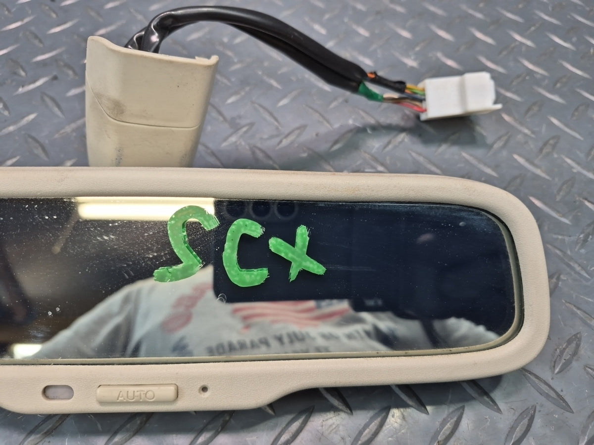 02-10 Lexus UZZ40L SC430 Auto Dimming Interior Rear View Mirror OEM Damaged