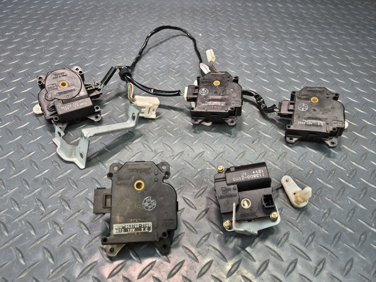 02-10 Lexus SC430 Set of 5 A/C Heater Flap Door Actuator Motor w Wiring OEM
