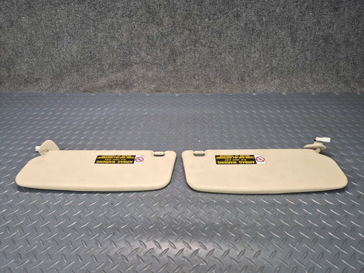 02-05 Lexus UZZ40L SC430 Set of 2 Front Left & Right Sun Visor OEM