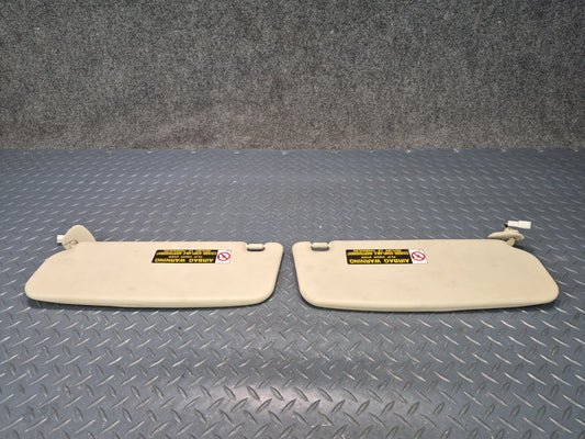 02-05 Lexus UZZ40L SC430 Set of 2 Front Left & Right Sun Visor OEM