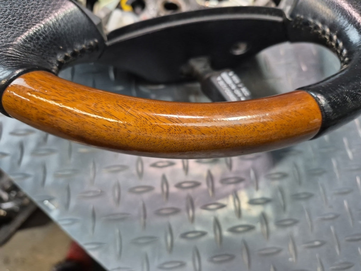 02-06 Lexus UZZ40L SC430 Leather Wood Steering Wheel w Radio & Cruise Switch OEM