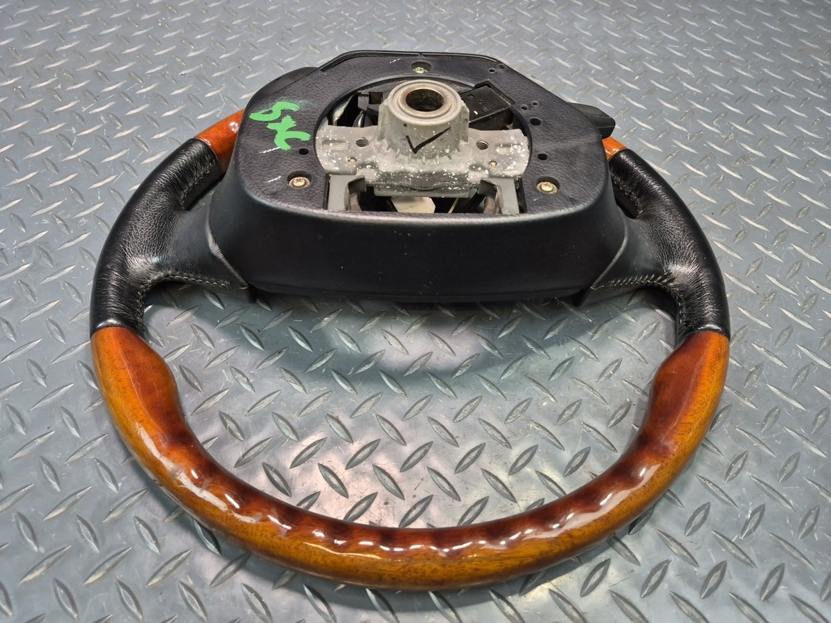 02-06 Lexus UZZ40L SC430 Leather Wood Steering Wheel w Radio & Cruise Switch OEM