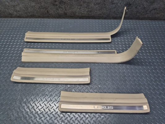98-00 Lexus LS400 Set of 4 Front & Rear Door Scuff Sill Plate Trim Panel OEM