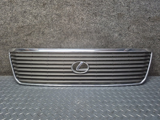 98-00 Lexus UCF20L LS400 Front Upper Hood Chrome Grille w Emblem OEM