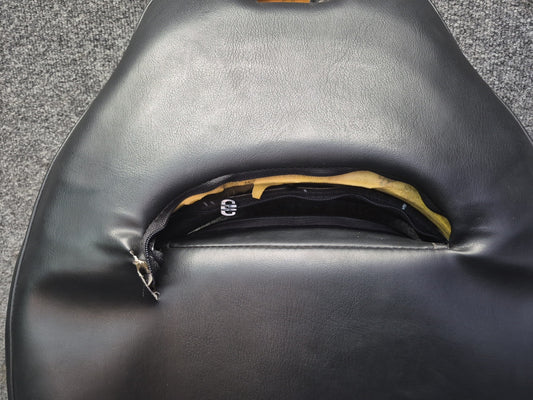 97-02 Chevrolet Corvette C5 Front Right Seat Upper Leather Cushion Black Damaged