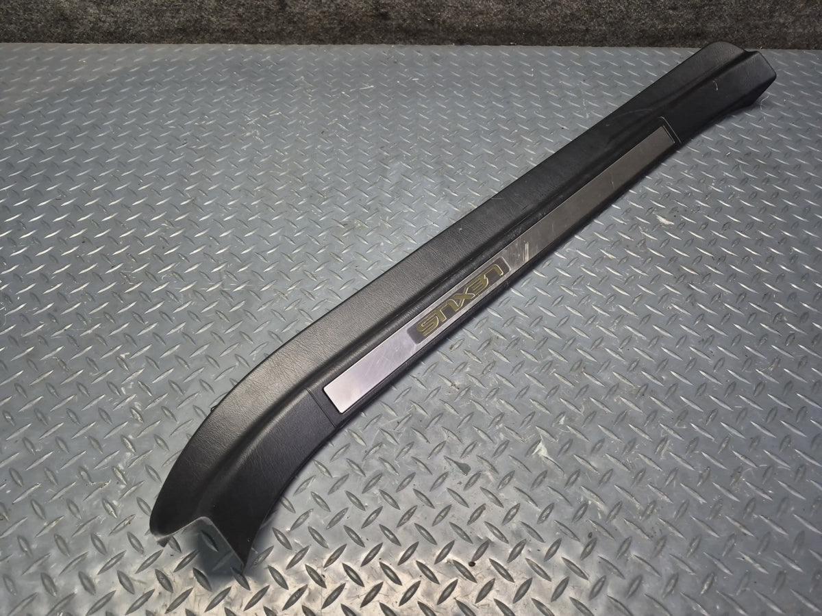 02-05 Lexus UZZ40L SC430 Left & Right Door Step Scuff Sill Plate Trim Set OEM