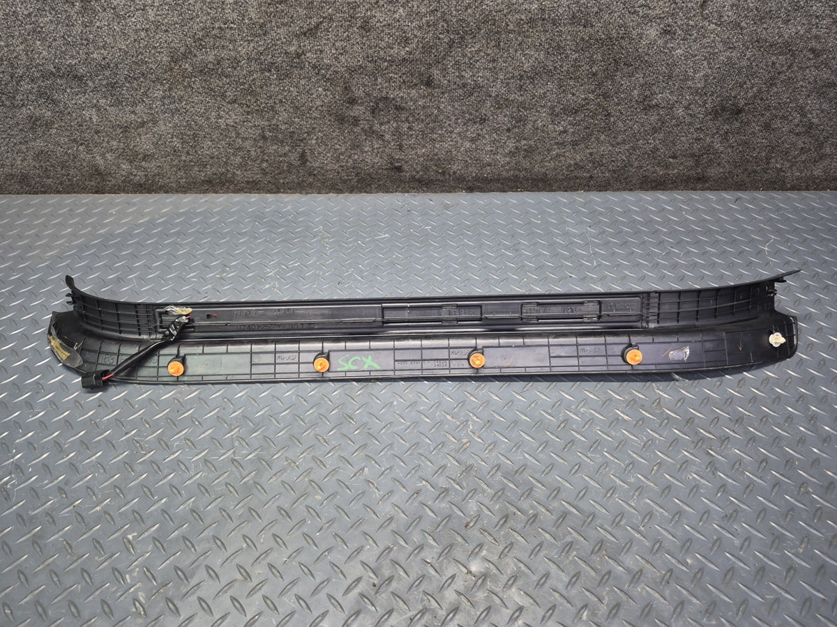 02-05 Lexus UZZ40L SC430 Left & Right Door Step Scuff Sill Plate Trim Set OEM