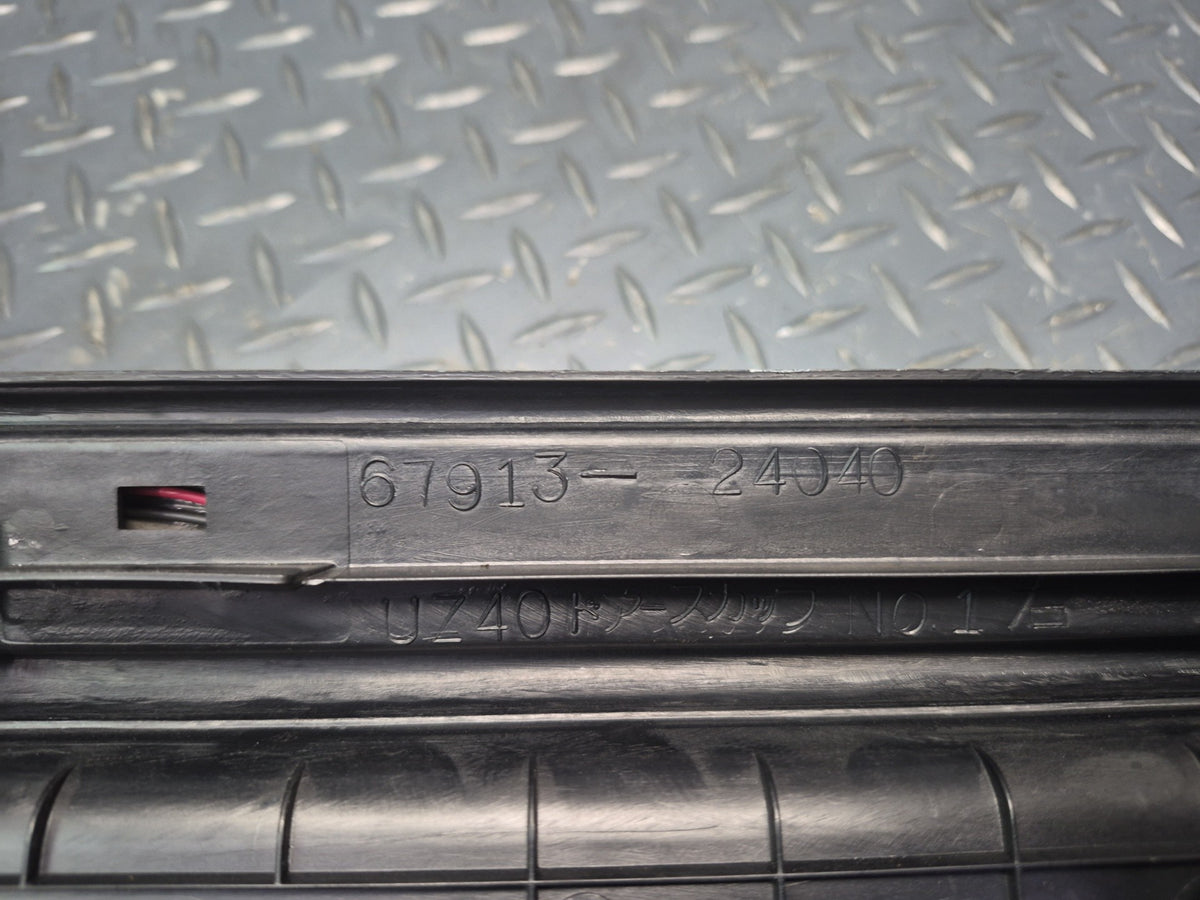 02-05 Lexus UZZ40L SC430 Left & Right Door Step Scuff Sill Plate Trim Set OEM
