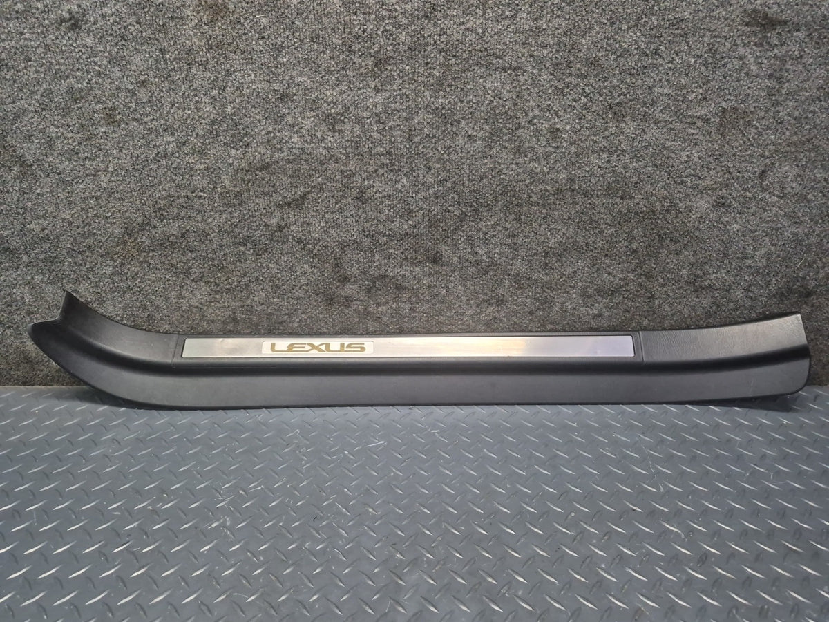 02-05 Lexus UZZ40L SC430 Left & Right Door Step Scuff Sill Plate Trim Set OEM